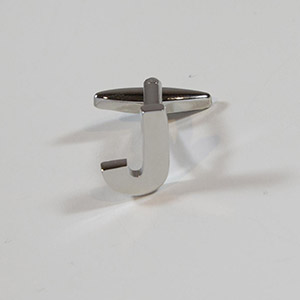 Gemelli Cufflink Letter J 100% Ottone